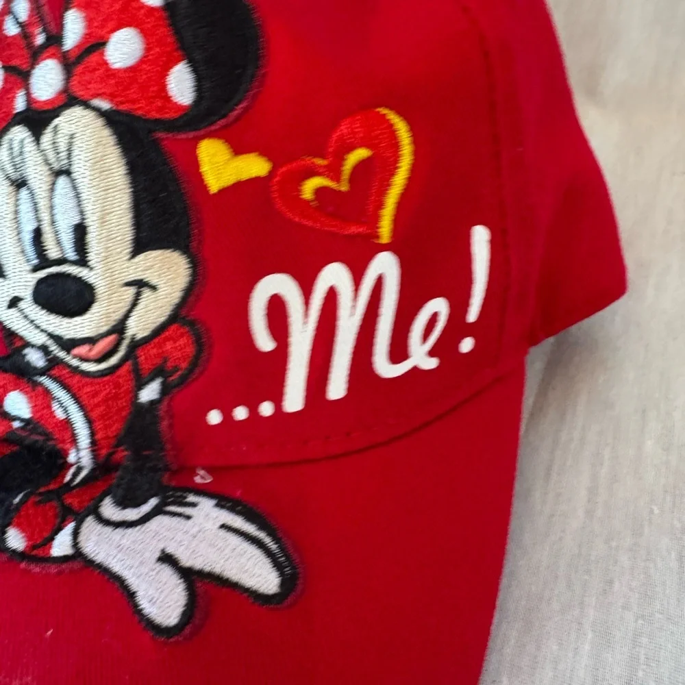 Disney Minnie Mouse Girls Red Baseball Hat “It’s All About Me!”